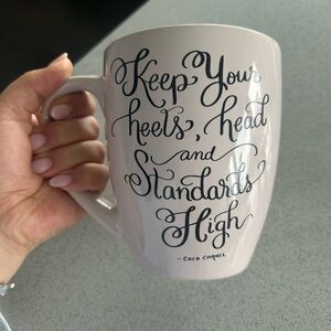 Elegant blush Mug with Inspirational Quote